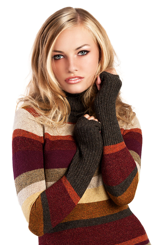 Luigi Valenti Multi-Striped Sweater Dress