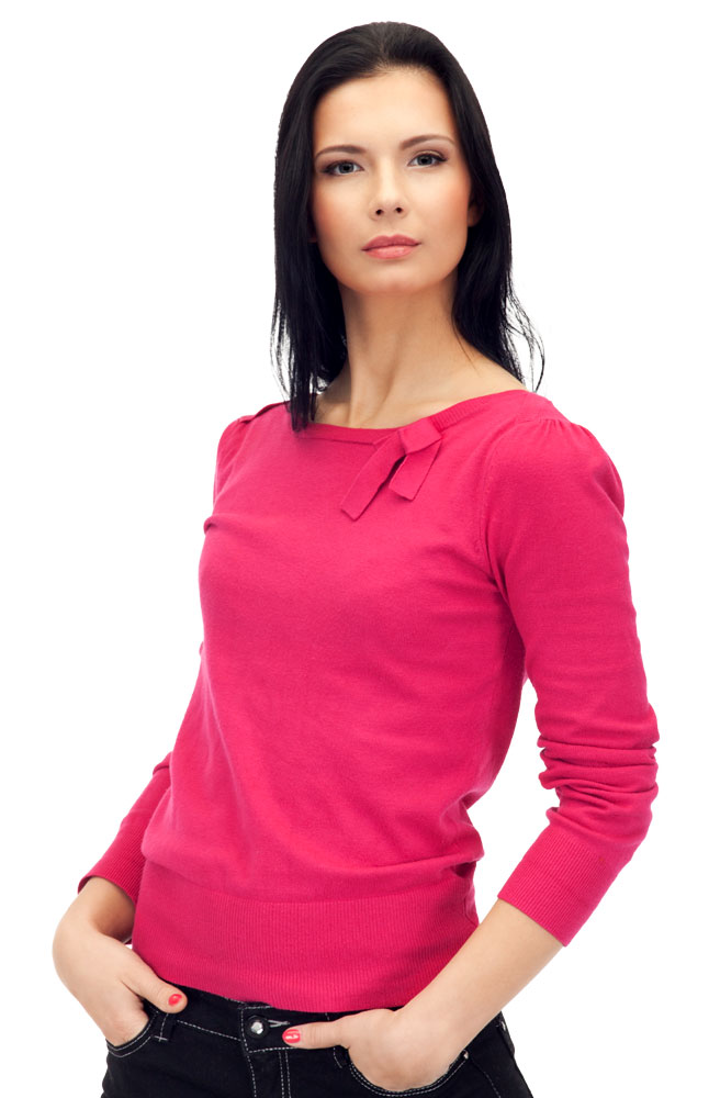 Albini Casual Top in Shocking Pink